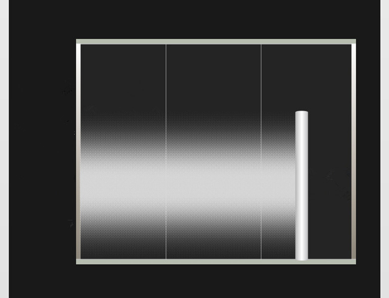 Window Film Gradient White Double Side Dots Sticker Semi-Privacy Vinyls Office