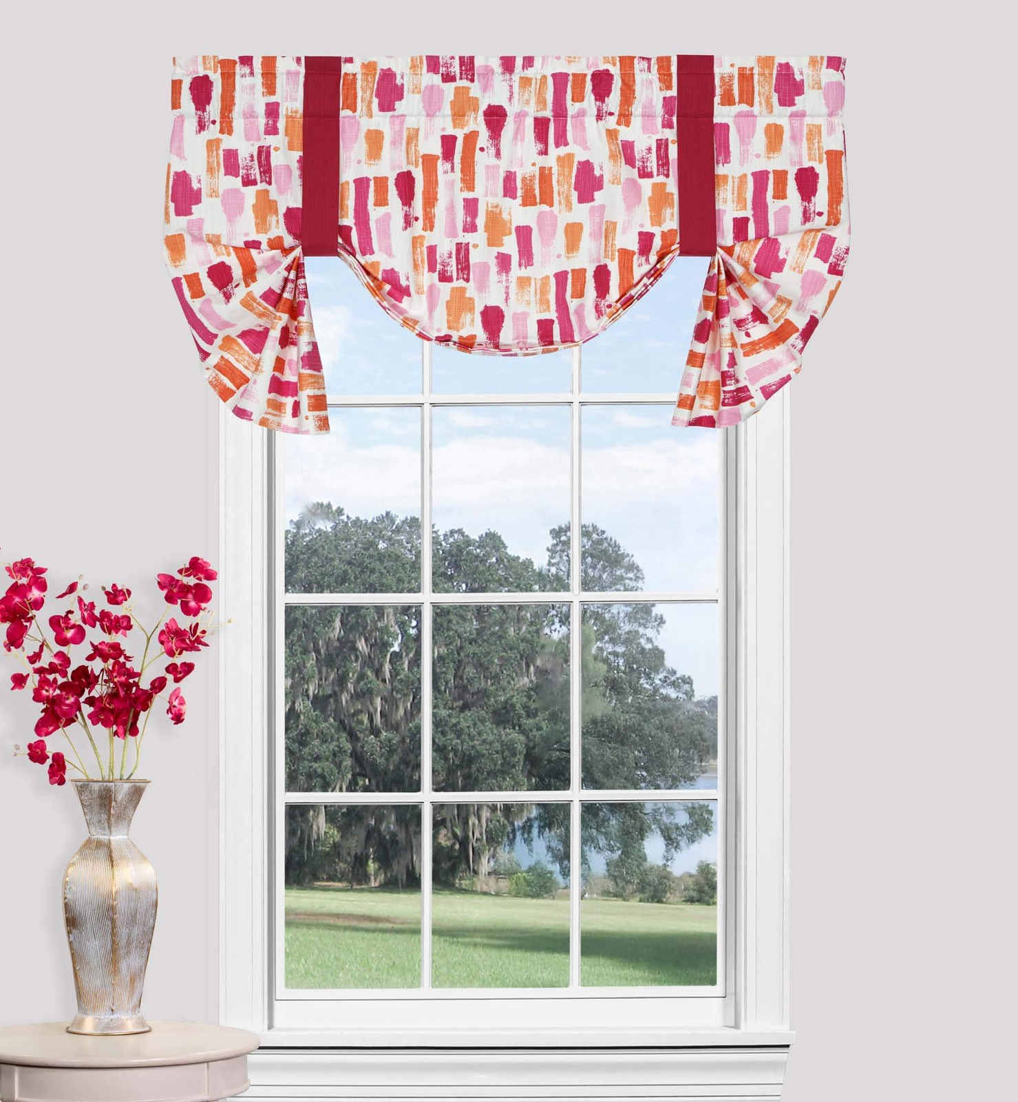 Fairy Flamingo Tie Up Valance – Strokes Print