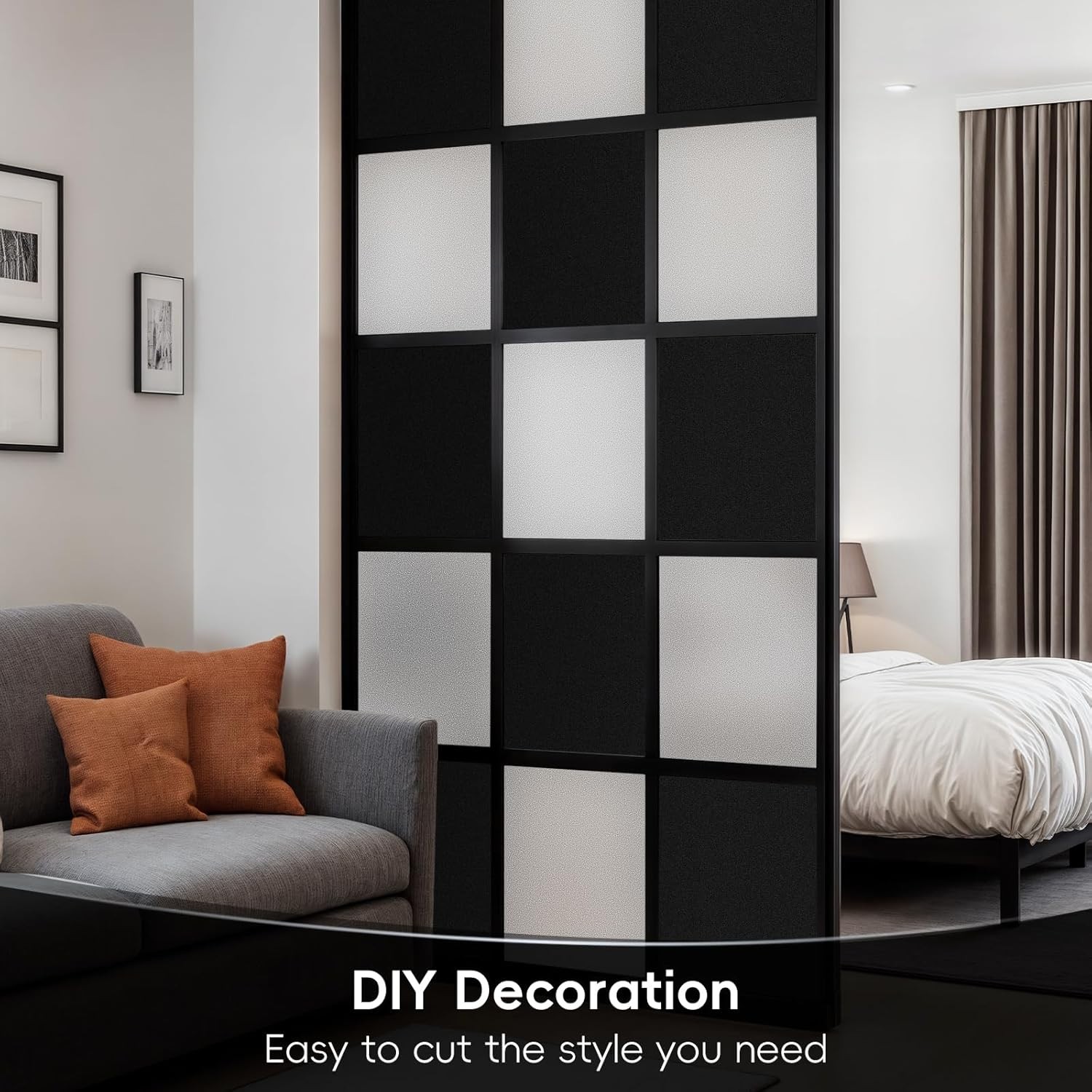 Elegant Blackout Window Tint – 100% Privacy Film for Home & Office 11.8x47in
