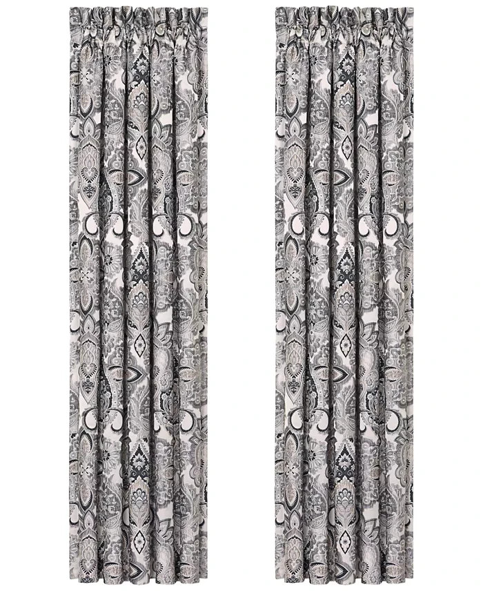 (2 Sets) J Queen New York Guiliana Window Silver Panel Pair 50″x 84″ W Tie-backs