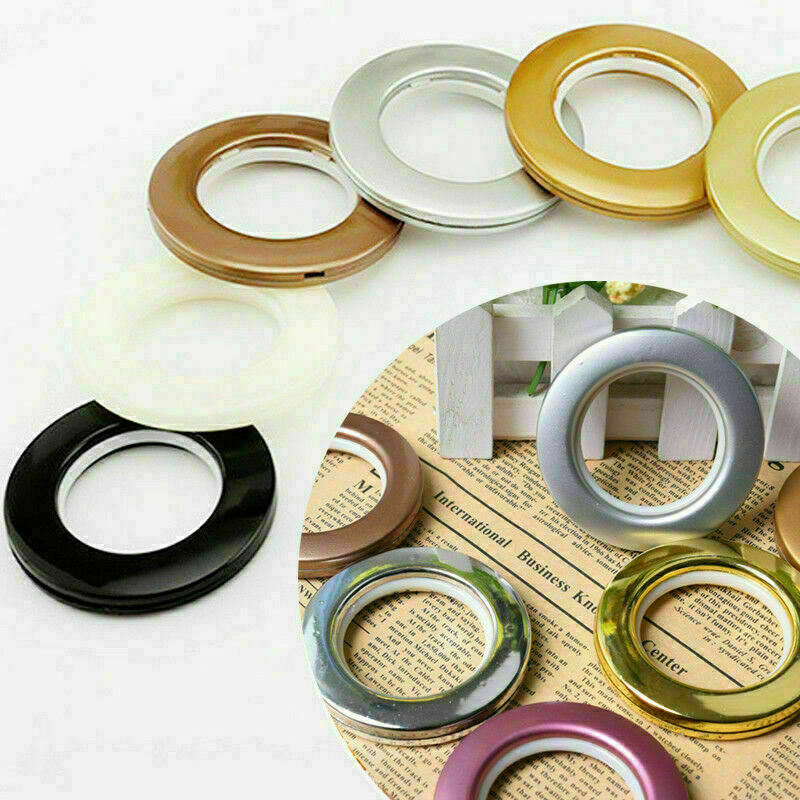 1-40 Pcs Curtain Eyelet Ring Snap For Blinds Drapery Circle Slide Clip Grommet