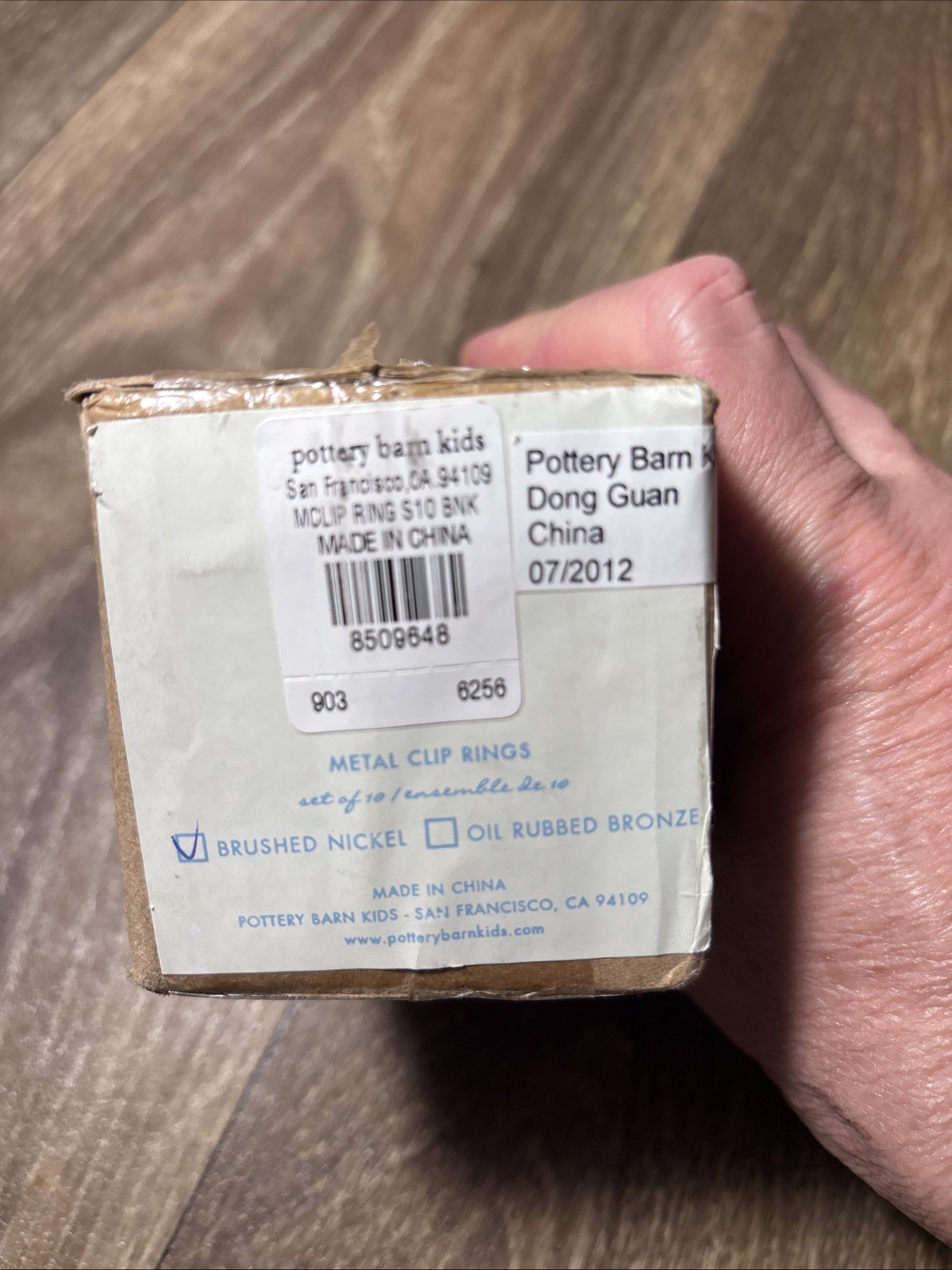 Pottery Barn Kids 2″ Curtain Round Clip Rings Brushed Nickel Set of 10