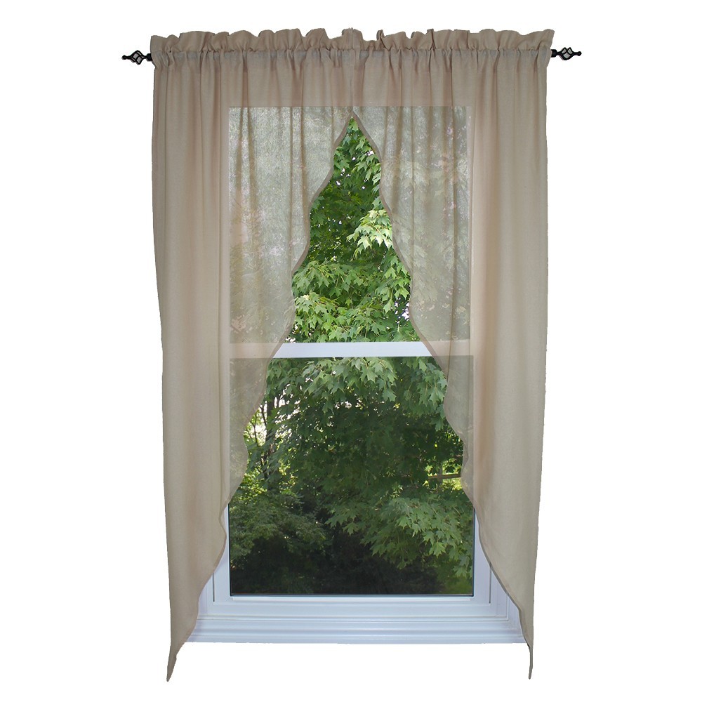New Primitive Farmhouse PLAIN SIMPLE CREAM PRAIRIE SWAGS Curtains