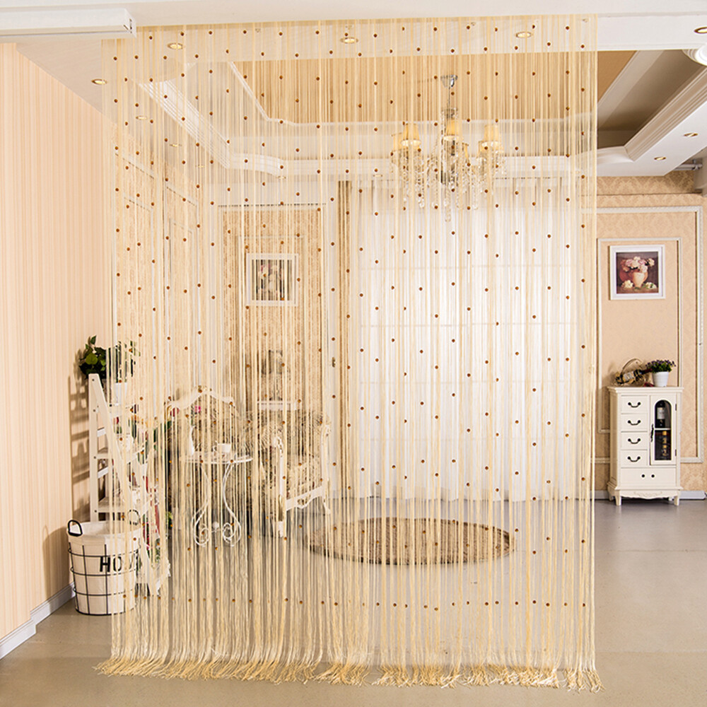 100x200cm Glitter String Curtain Crystal Beaded Tassel Curtain Door Fringe Strip