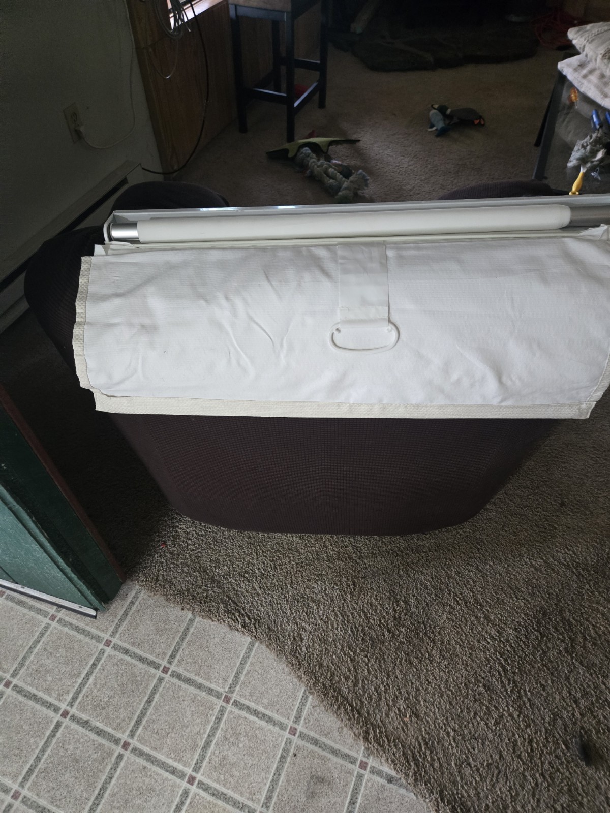 Roller Blinds Fabric White Window Frame Mounted Opaque for Any Room