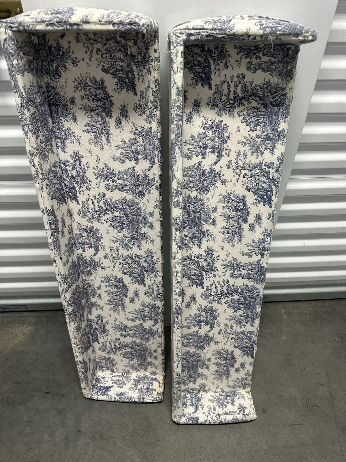 2 Custom Window Treatment Valance Cornices Blue Periwinkle Toile French Country