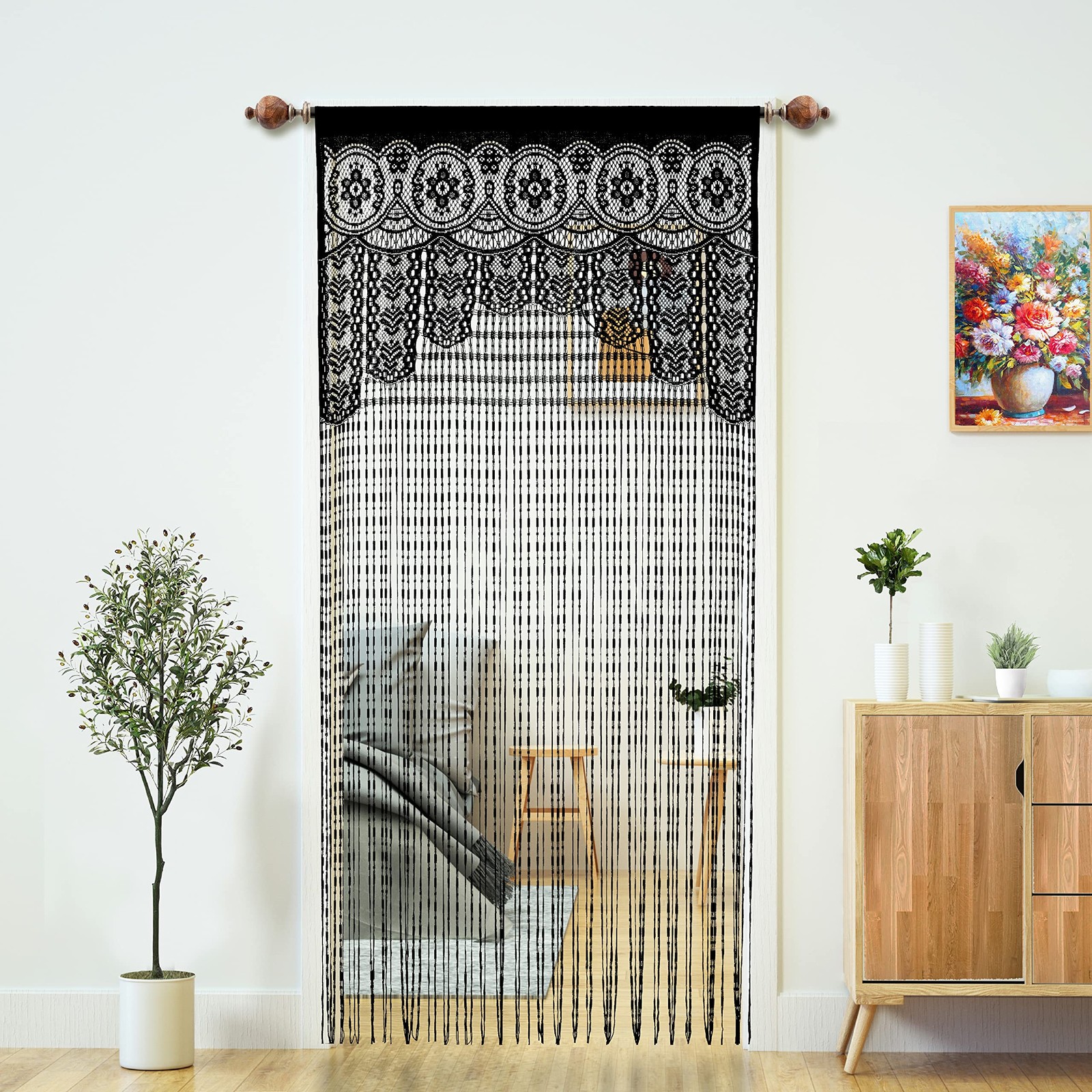 Macrame Lace Door String Curtain for Doorways,Room Divider Doorway Hippie Win…