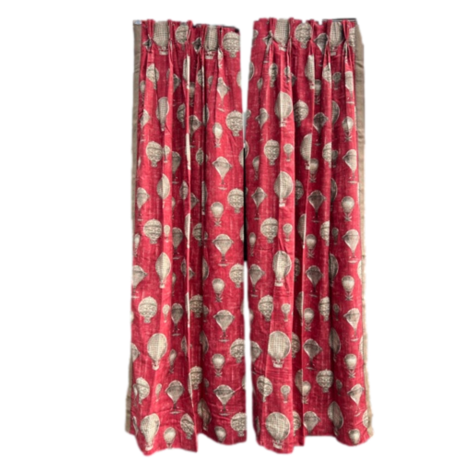 Set Of 2 Custom Made Hot Air Balloon Printed Drapes for Children Nursery