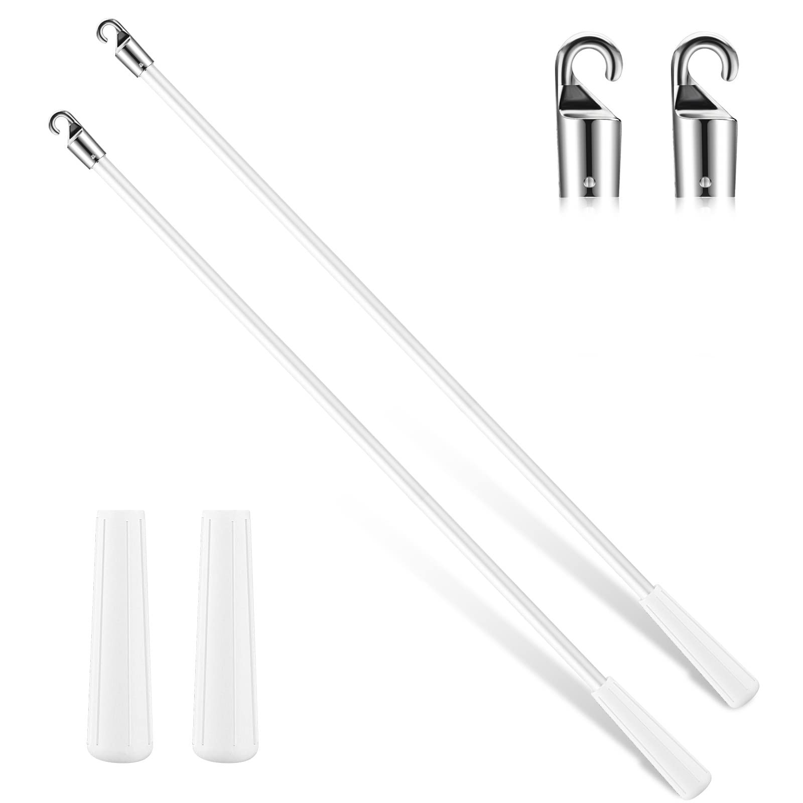 Bokon 2 Pieces White Fiberglass Blind Wand Vertical Blinds Stick Replacement …