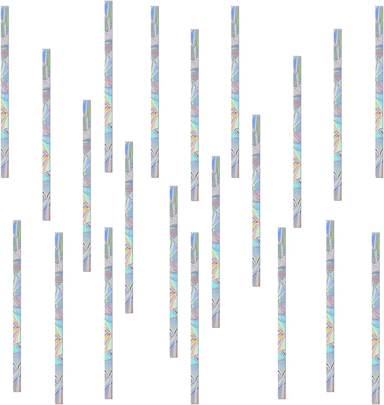 Strip Prism Window Collision Clings for Bird Strikes, 87 Pieces | Static Glass R