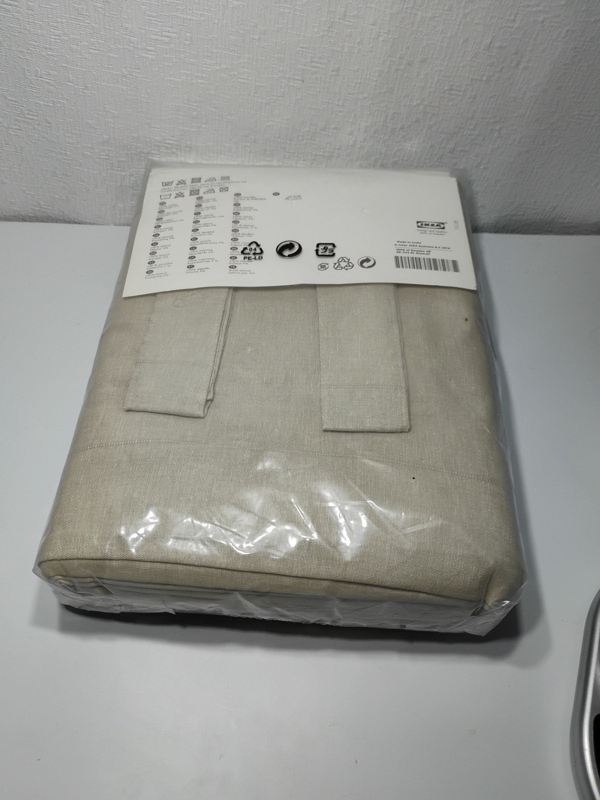 New Sealed Pair IKEA Beige LENDA Curtains 55×118″ Discontinued 300.901.17