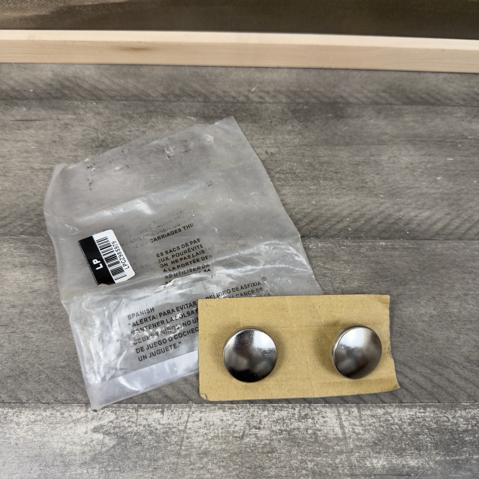 Pottery Barn Standard 0.75” Curtain Rod Endcap Finials Polished Nickel Read