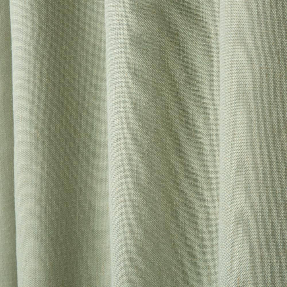 Arlo Solid Linen Texture 50 In. W X 84 In. L Polyester Blackout Sage Green Curta