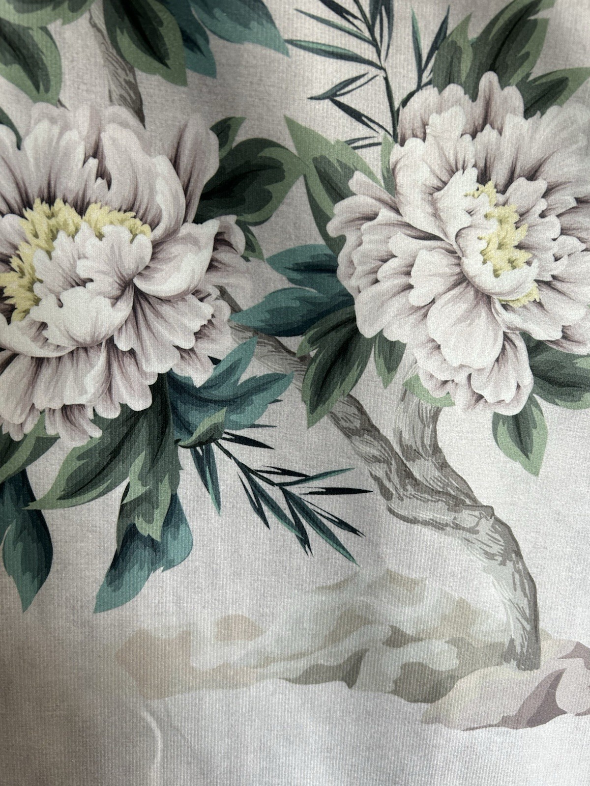 CALLISTO Window Curtains Back Tab Blush Pink Crane Birds Floral 2 Panels 38×96