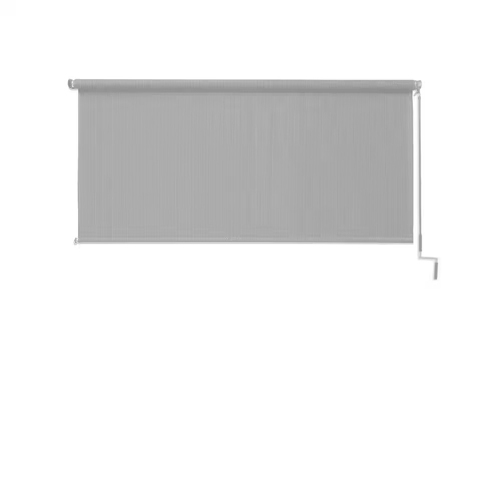 Stone Cordless UV Blocking Fade Resistant Fabric Exterior Roller Shade 72 In. W