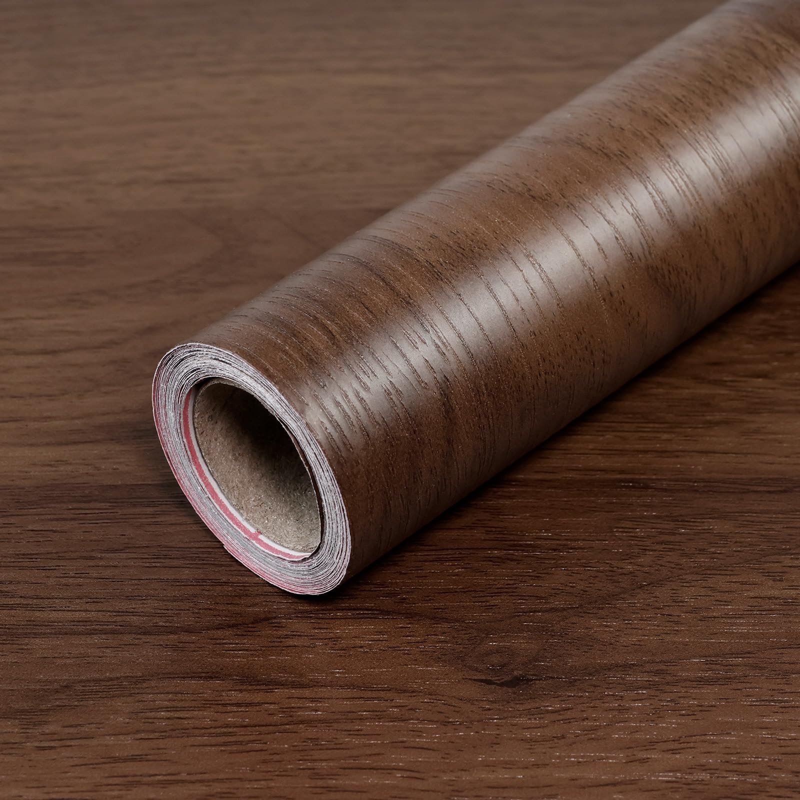 Deep Brown Wood Grain Contact Paper 11.8″x78.7″ Wooden Peel and Stick Wallpap…
