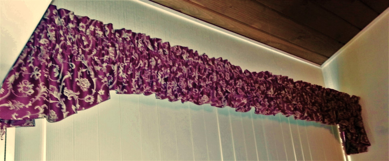 Custom Made Valances for 3 Sliders-Colonial Williamsburg Fab-Lined-20′,18′,13.5′