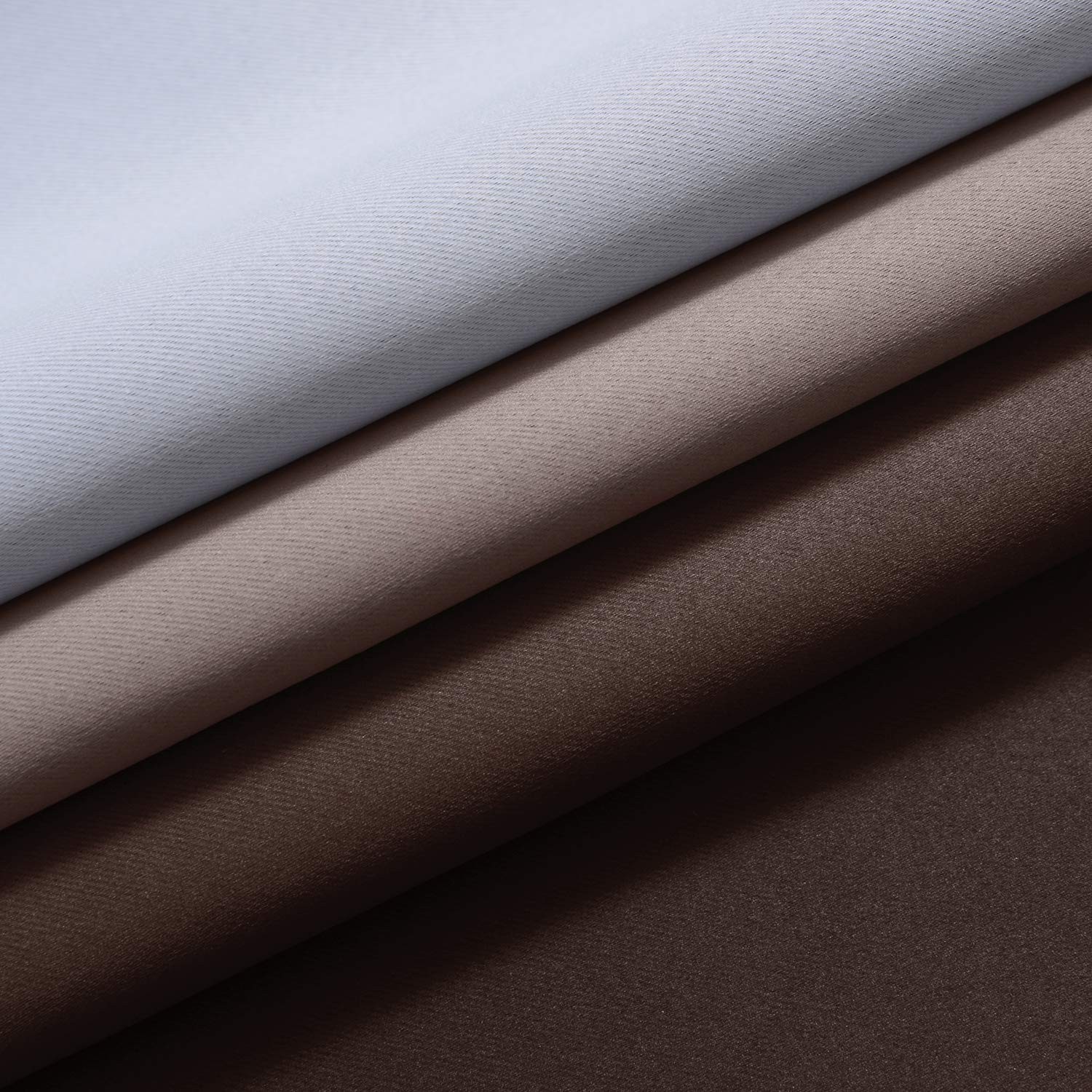 Brown Ombre Rod Pocket Curtains for Bedroom,52Wx84L