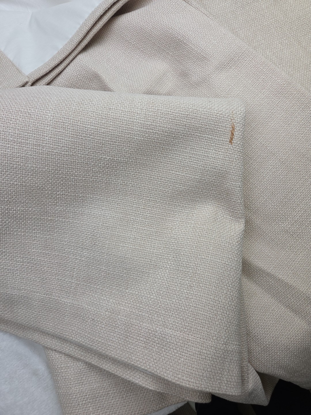 2 Ballard Designs Textured Linen Blend Lined Drapery Curtain Panels Ivory 53×84