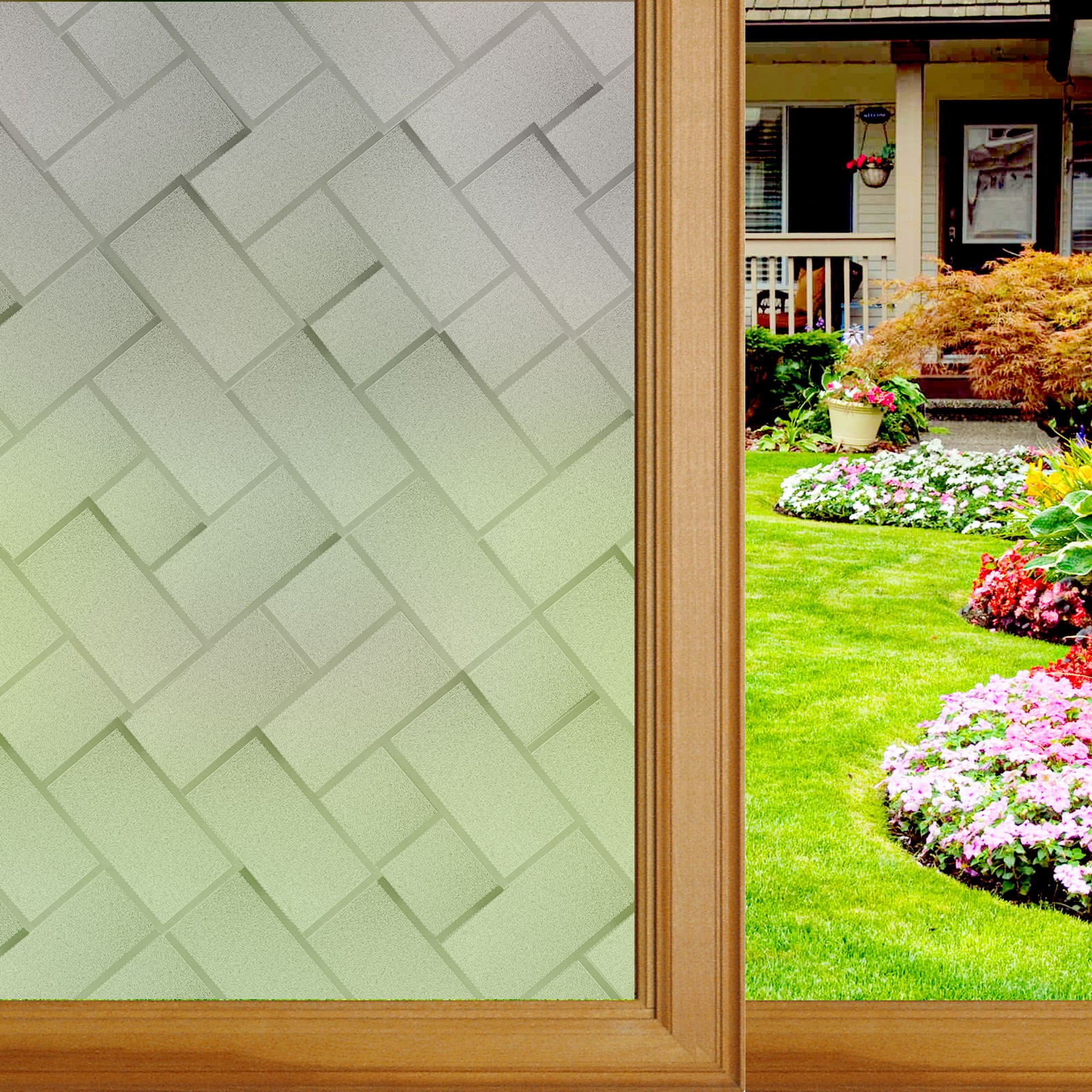 Waterproof Self-Adhesive Privacy Window Film Static Glass Sticker for Home Decor