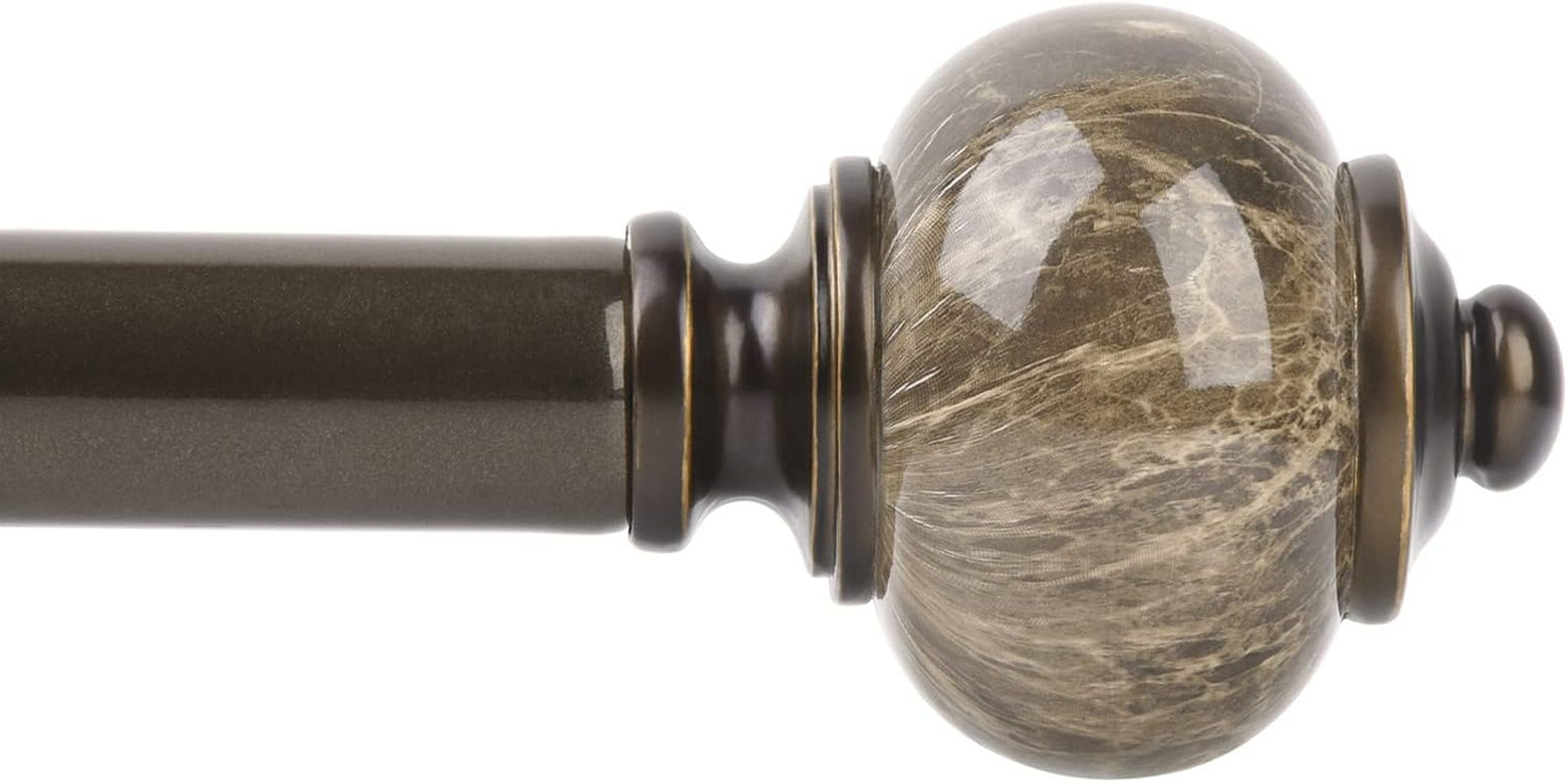 1 Inch Curtain Rods for Windows 72 to 144 Inches (6-12Ft) Bronze Heavy Duty Curt