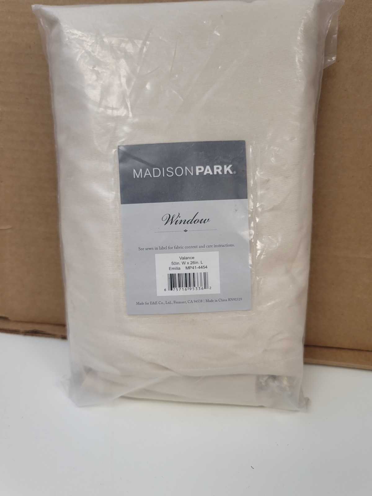 Madison Park Emilia Twist Tab Window Valance Champagne