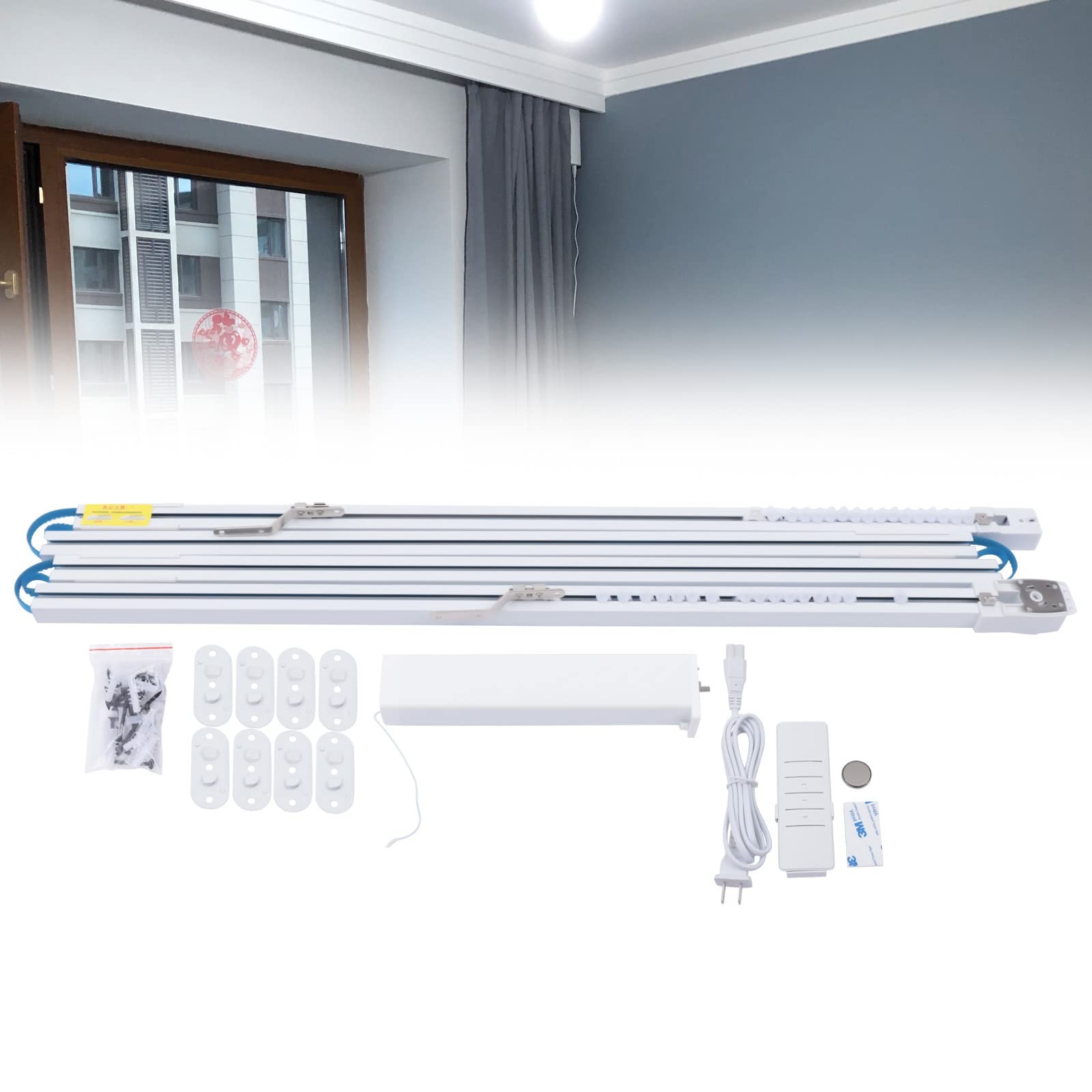 Smart Curtains System 13ft Electric Track Remote Control Automatic