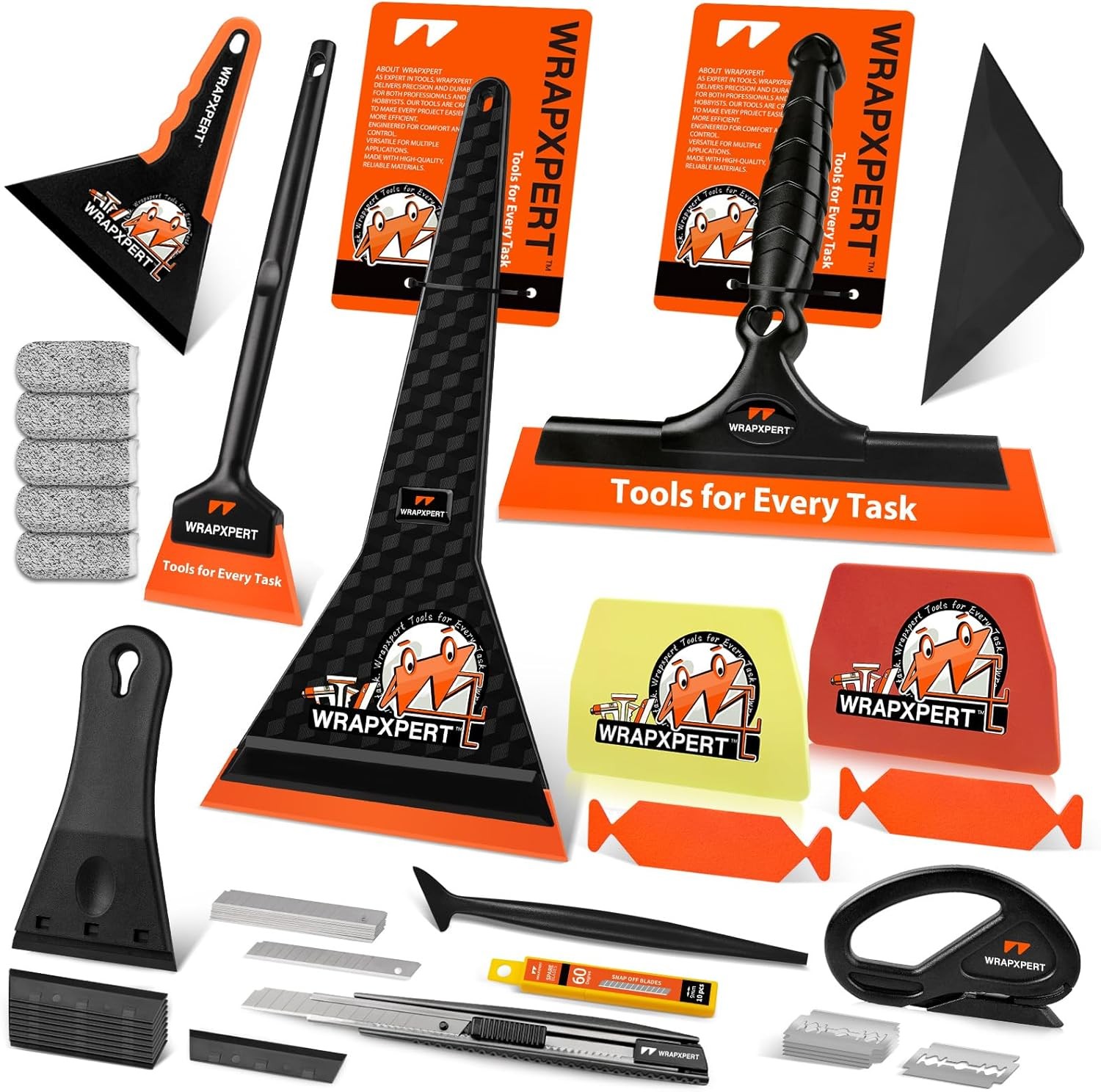 Car Window Tint Tools Kit Vinyl Wrap Squeegee Felt Long Handle Film Installation