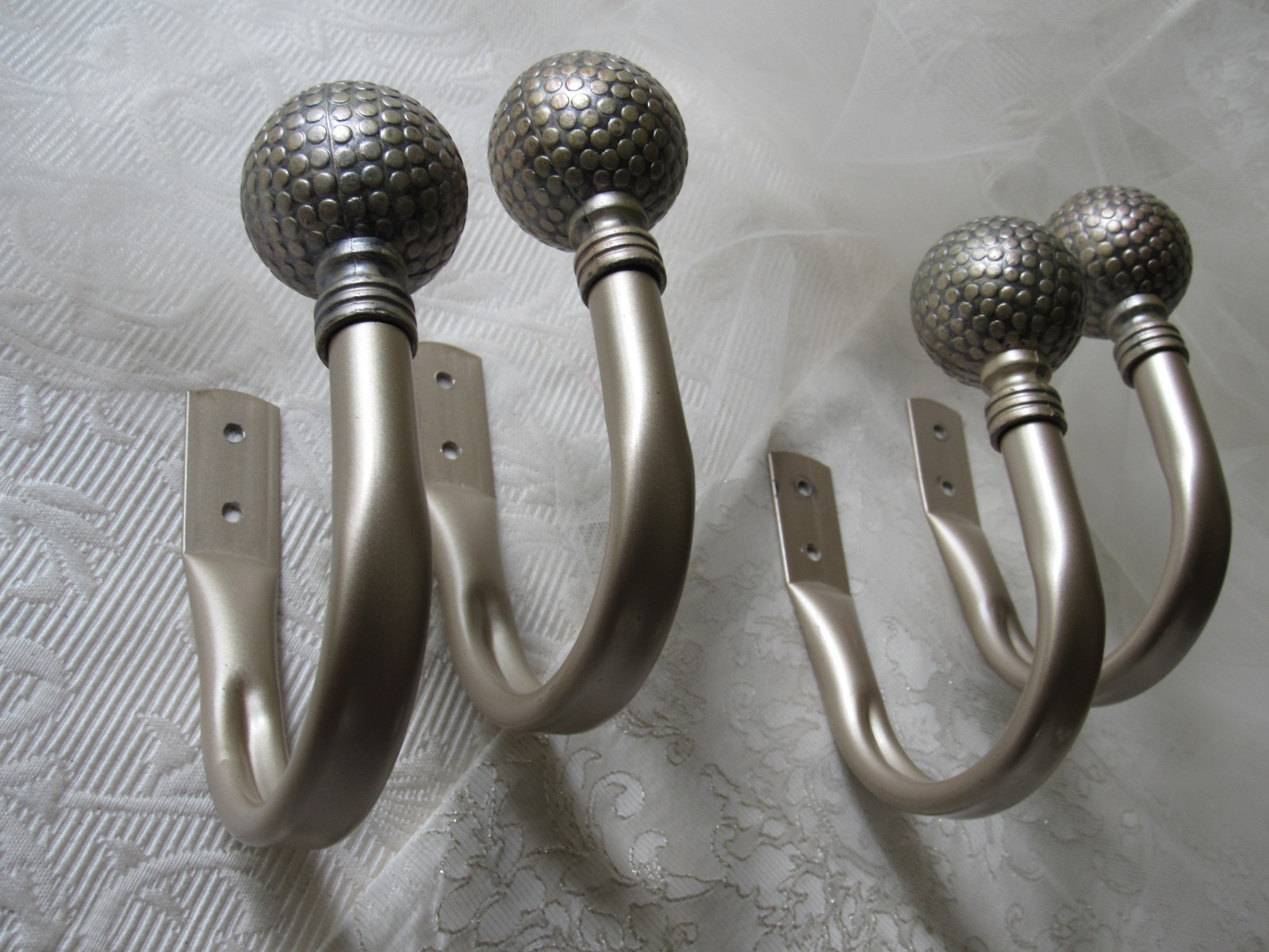 4 drapery tie-backs,metal hook tie-back,contemporary modern design,curtain hooks