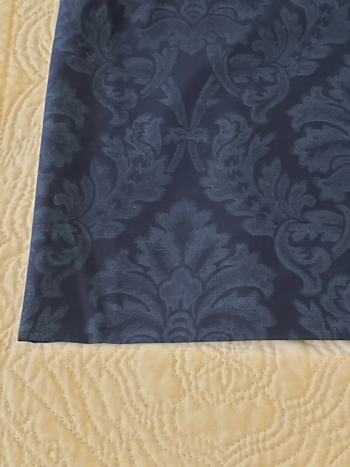 Vintage Cannon Balloon Valance Scroll Blue 84 X 17.5 in Approx Made In USA