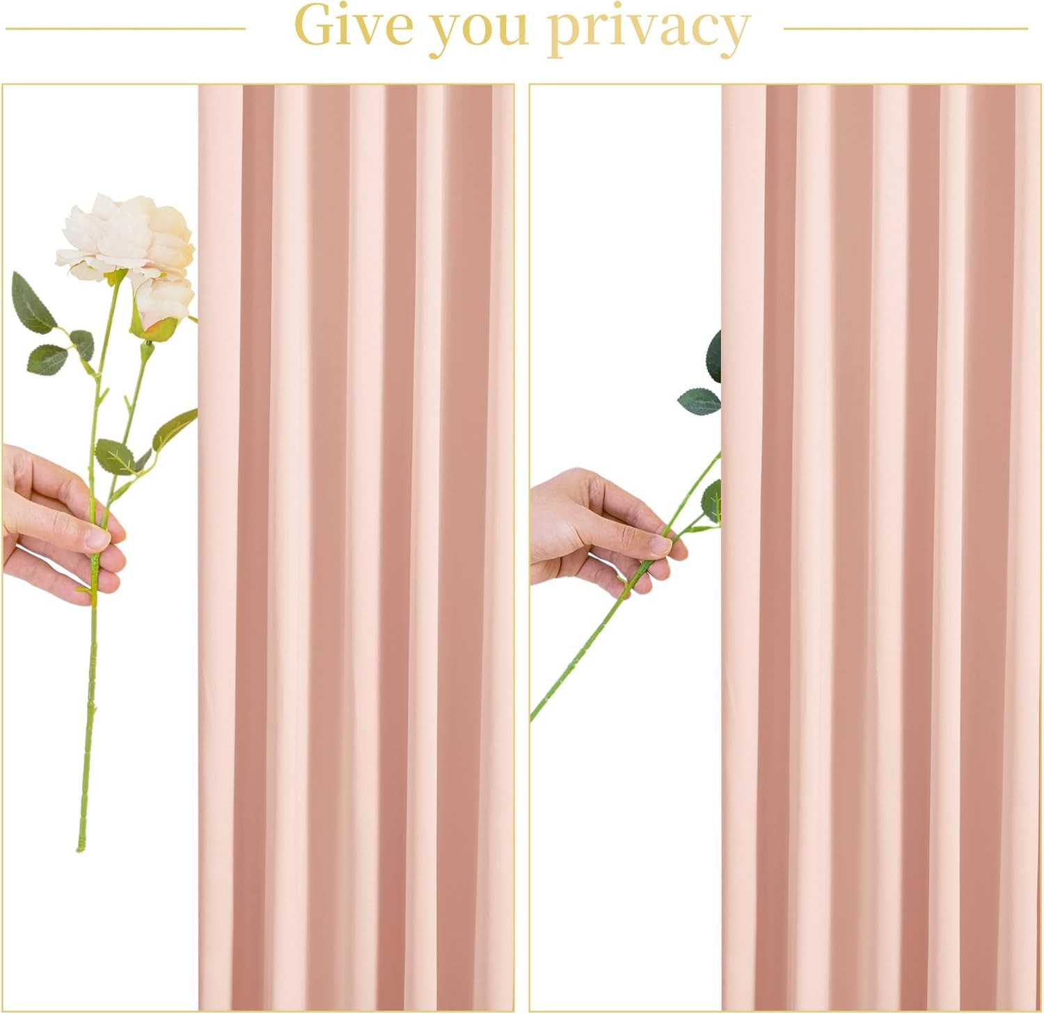 40ft x 10ft Wrinkle Blush Pink Backdrop Curtains for Wedding Parties Curtain