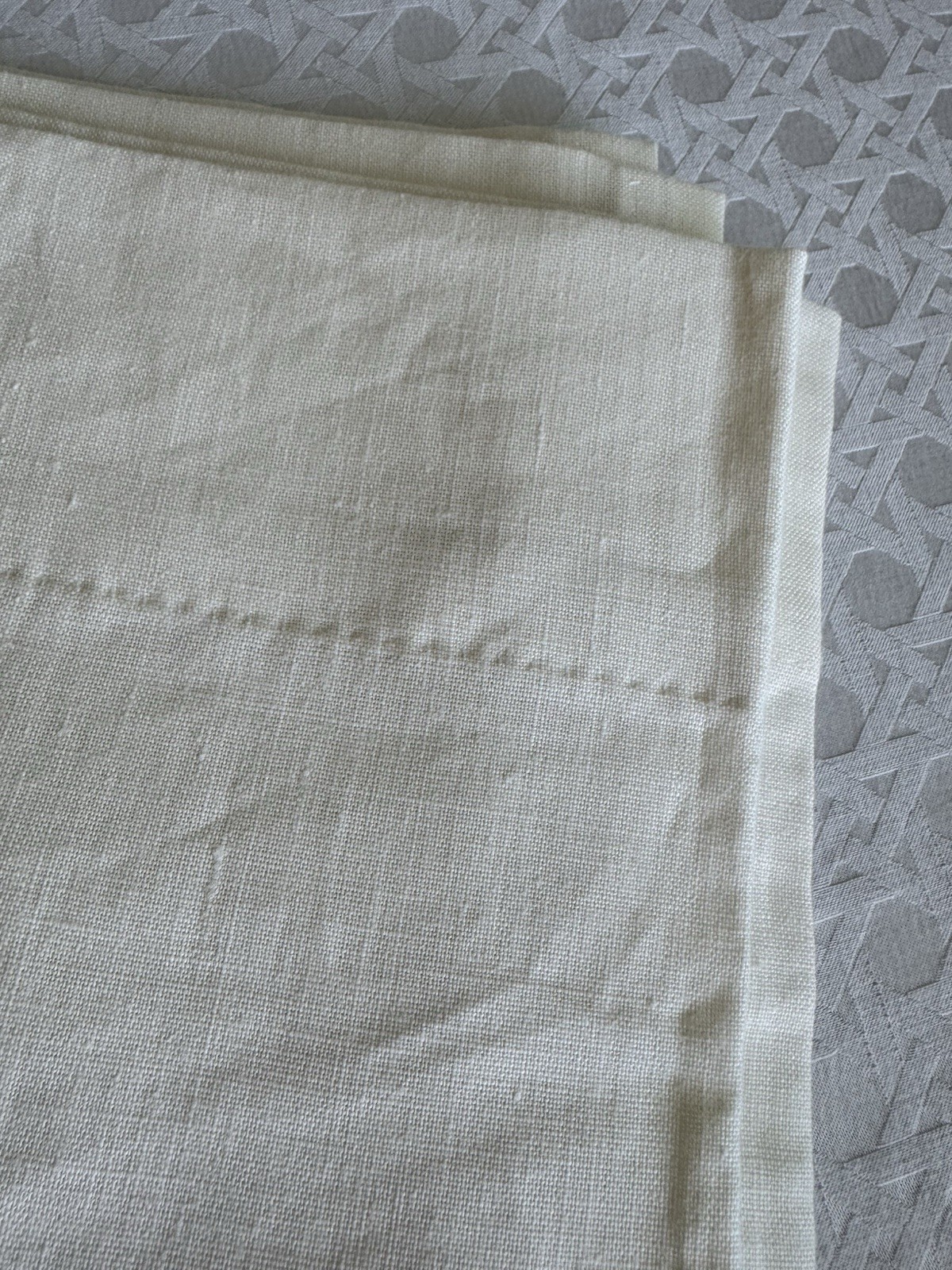 Restoration Hardware RH Belgian Opaque Linen Drapery 96″ Color White NEW