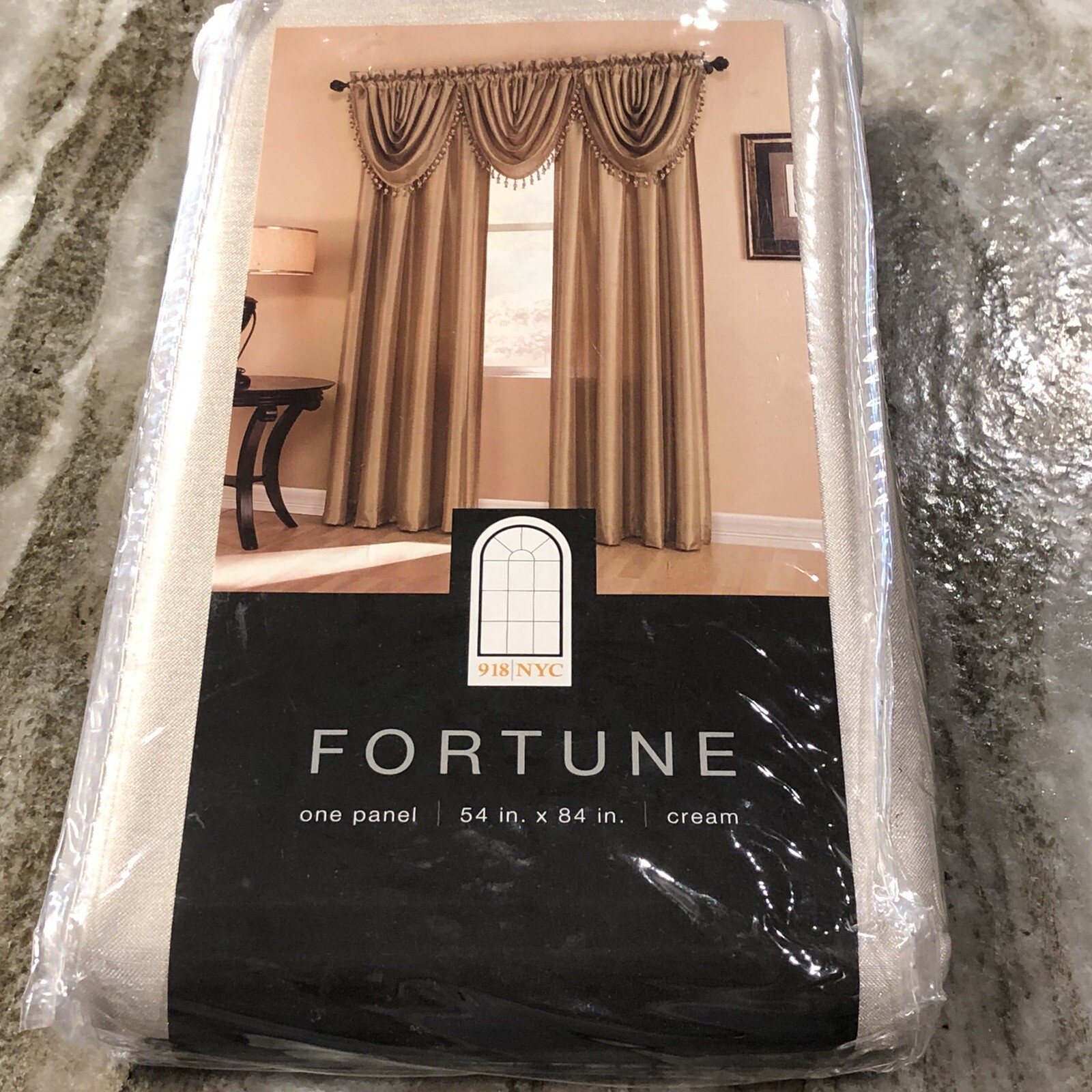 918 NYC Fortune One Panel Drape Curtain 54” X 84” – Cream Granny Core