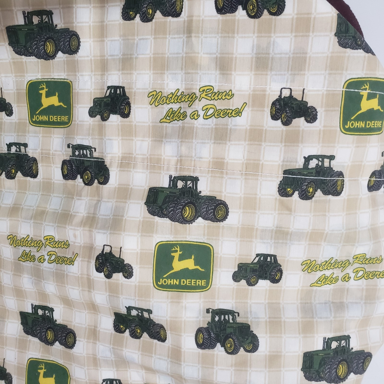John Deere Tractors Cotton Curtain Valance Fabric Sewing Crafts Farm Decor