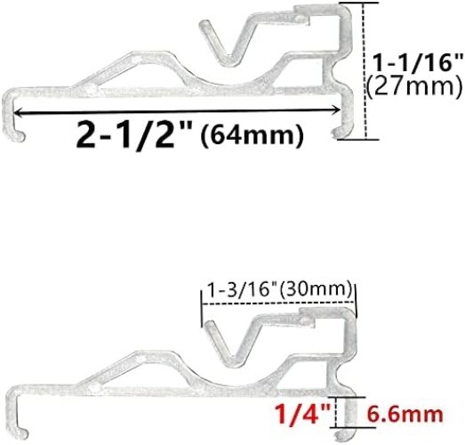 Eco-Friendly 2.5-Inch Clear Plastic Hidden Clips for Window Blinds Valance