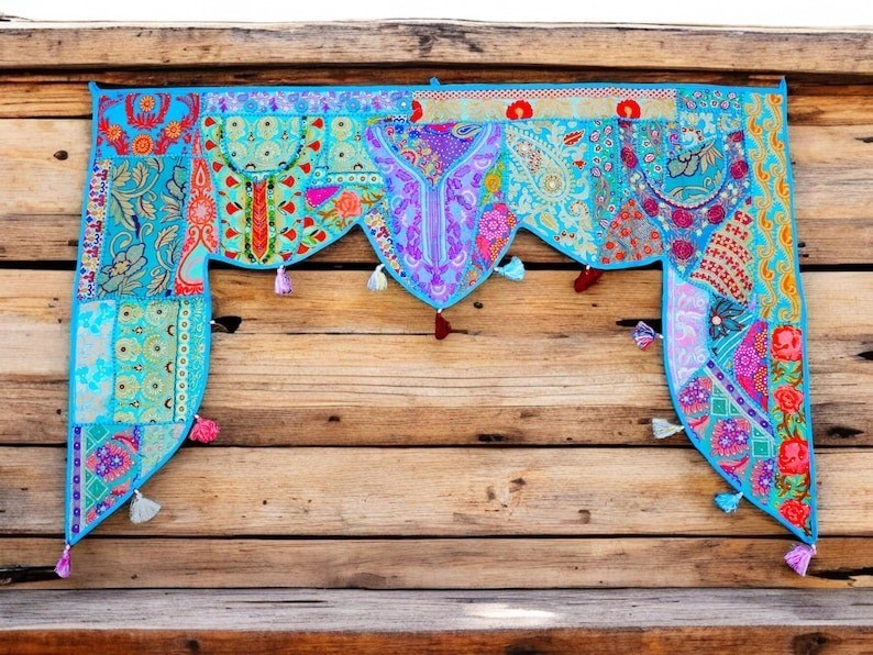 1 Meter Large Toran Boho Cotton Wall Tapestry Indian Entrance Decor Door Hanging