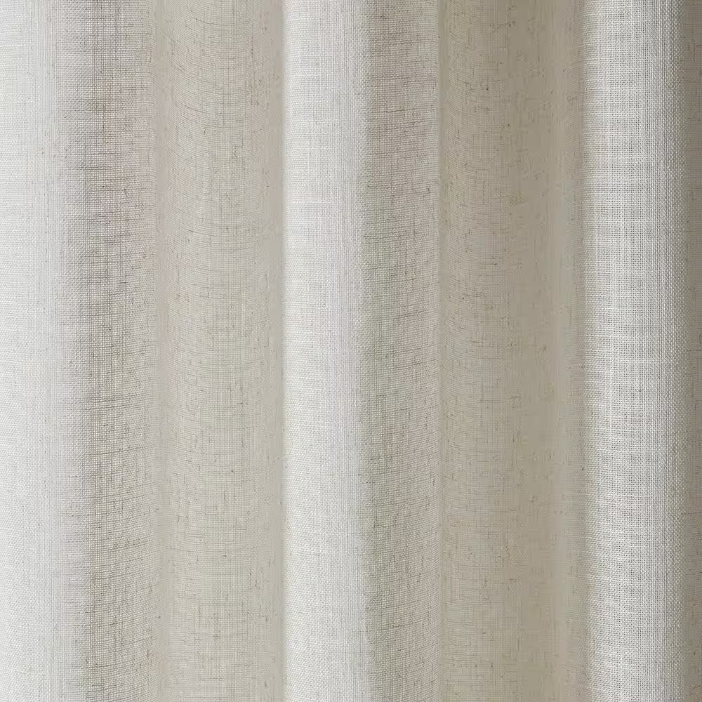 Valencia Natural Linen Blend 40 In. W X 84 In. L Grommet Light Filtering Curtain