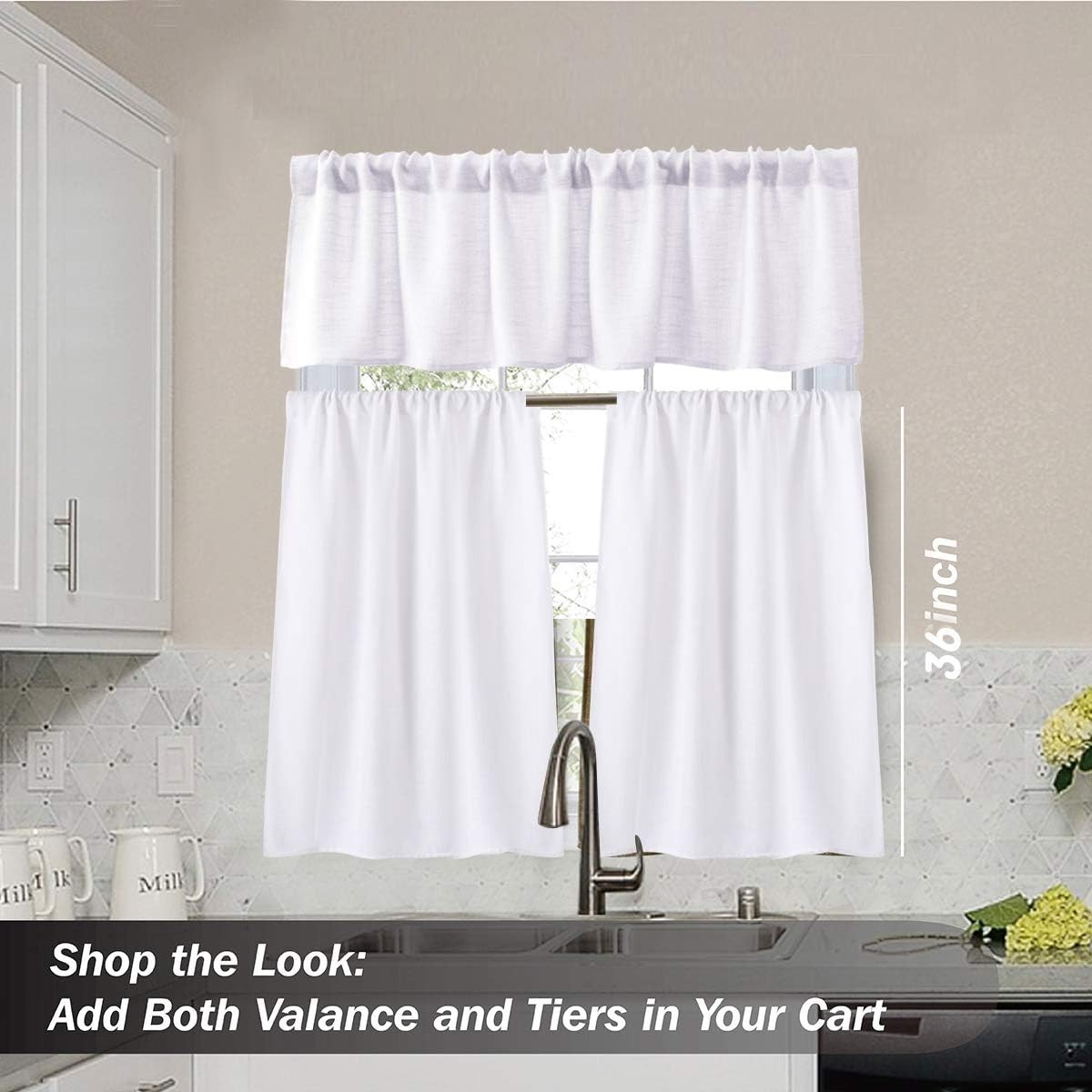 Burlap Natural Valance Rod Pocket Window Curtain Valance Rustic Home Décor 56…