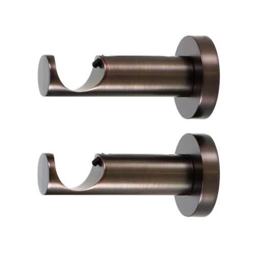 Ceiling or Wall Mount Curtain Rod Brackets Holders for Oil Rubbed Bronze