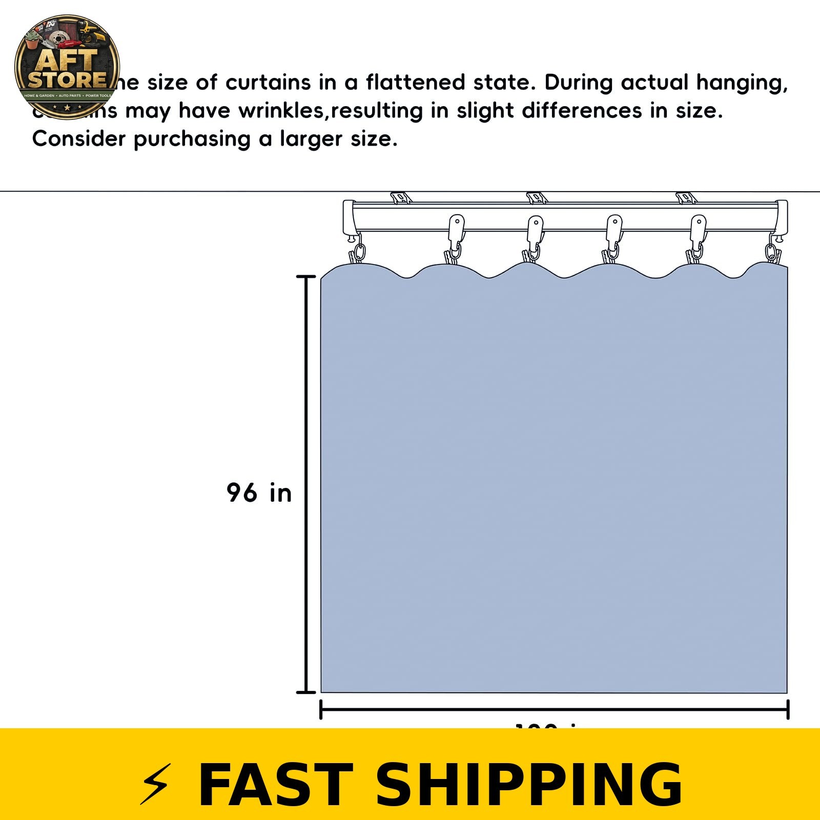 MaKefeile 100% Blackout Room Divider Curtains Set – 8FT