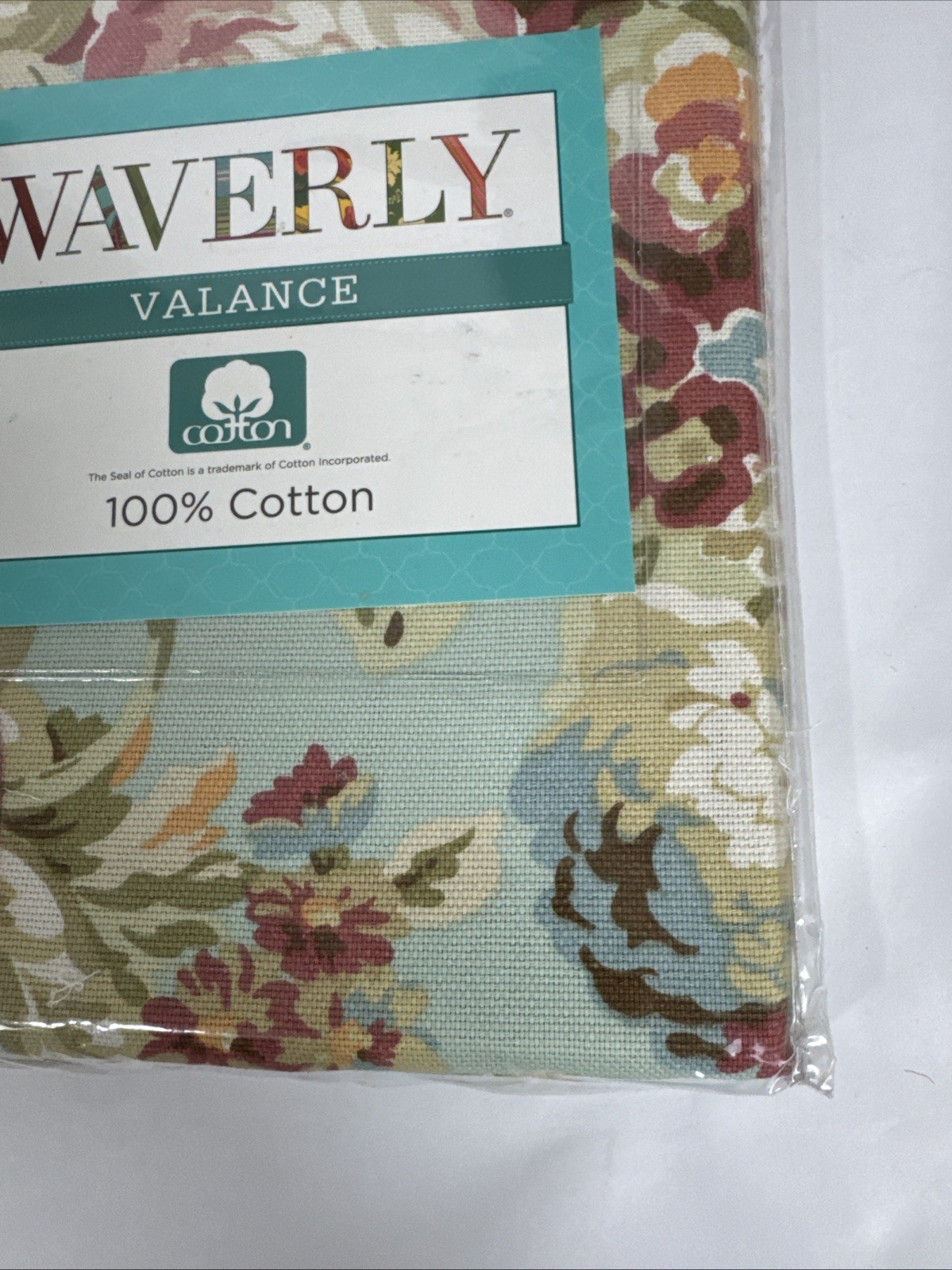 Waverly Jacqueline Valance 60×18 Spring Bling Vapor NEW Cotton floral cottage