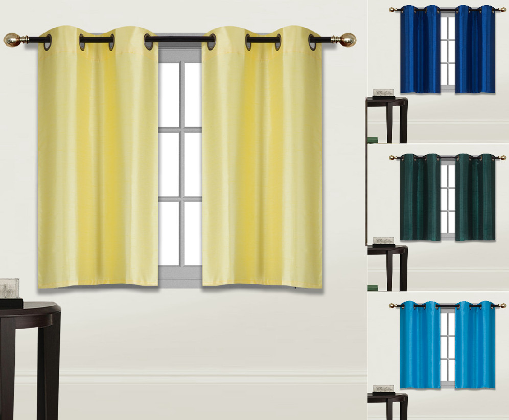 1 PAIR Designs Grommets Insulated Blackout Thermal Window Drape Curtain D24