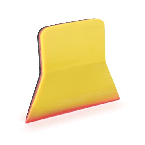 PPF Squeegee, Small Squeegee for Vinyl, 4-Inch TPU Rubber 4 Inch Yellow