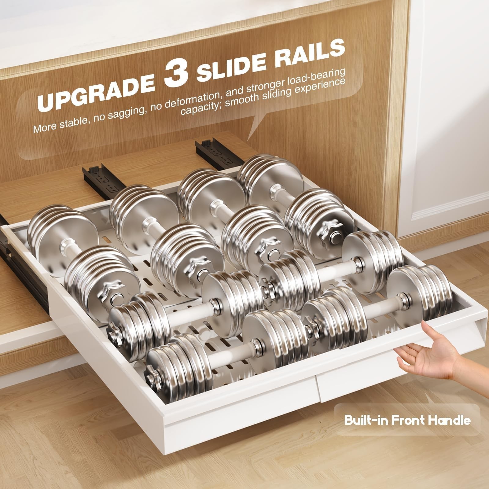 Seinloes 2 Pack Pull Out Cabinet Organizer With Raising Pad for Framed Cabine…