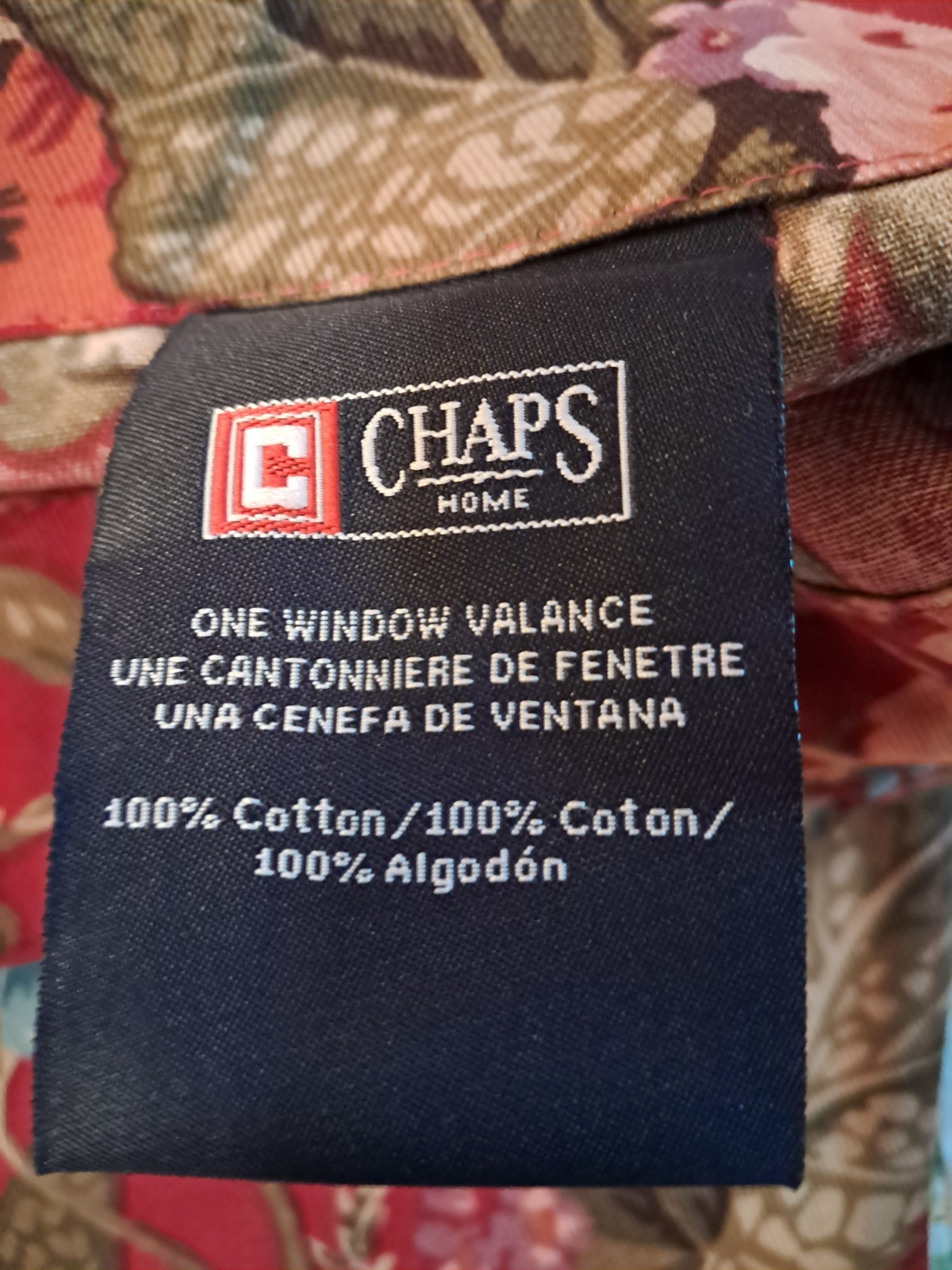 NEW CHAPS RALPH LAUREN SUMMERTON VALANCE – 80″ x 17″ – BROWN PLAID EDGING