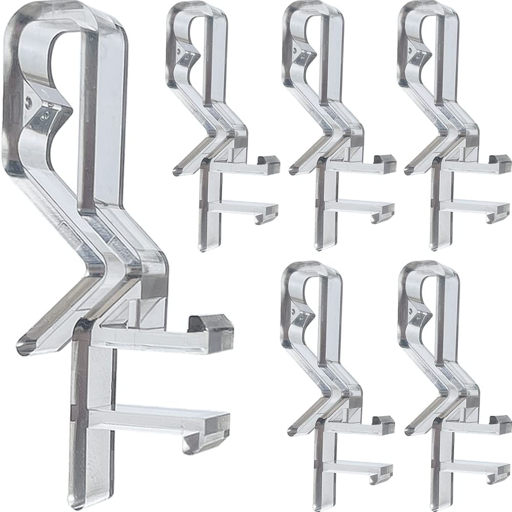Hidden Channel Valance Clips 1-7/8inch 10pcs Clear Color for Faux and Real Wo…