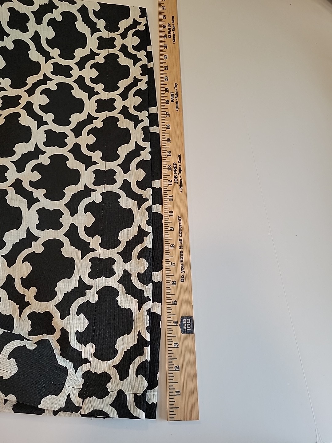 Target Threshold Farrah Fretwork Black Cream Curtains 2 Panels 54”W 82”L Glam