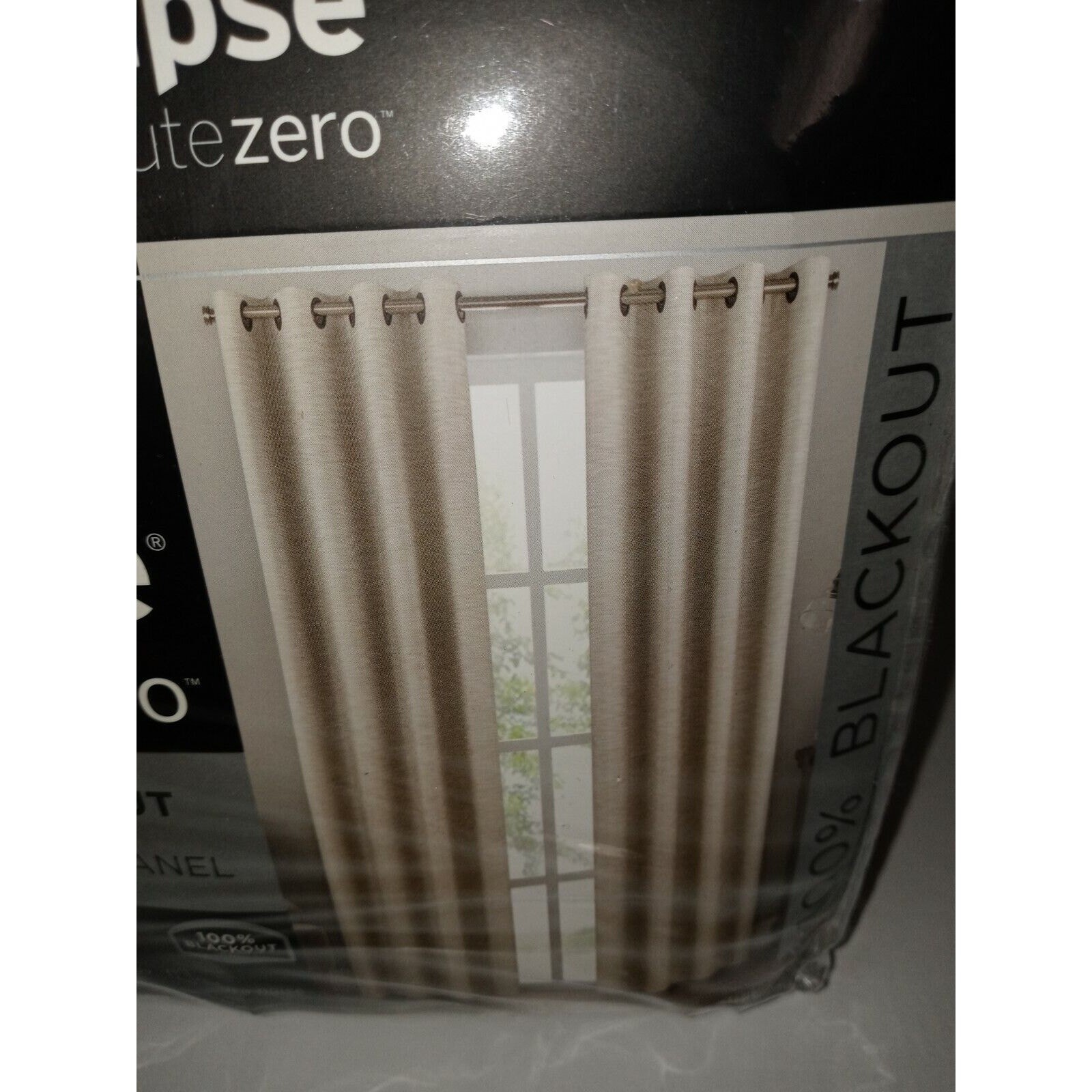 Eclipse Warren Gray Platinum Heather Blackout Curtain Panel 50in X 108in