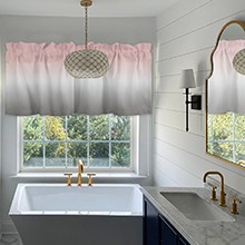 Windows Valances Curtain Pink and Grey Ombre Kitchen Valances Rod Pocket