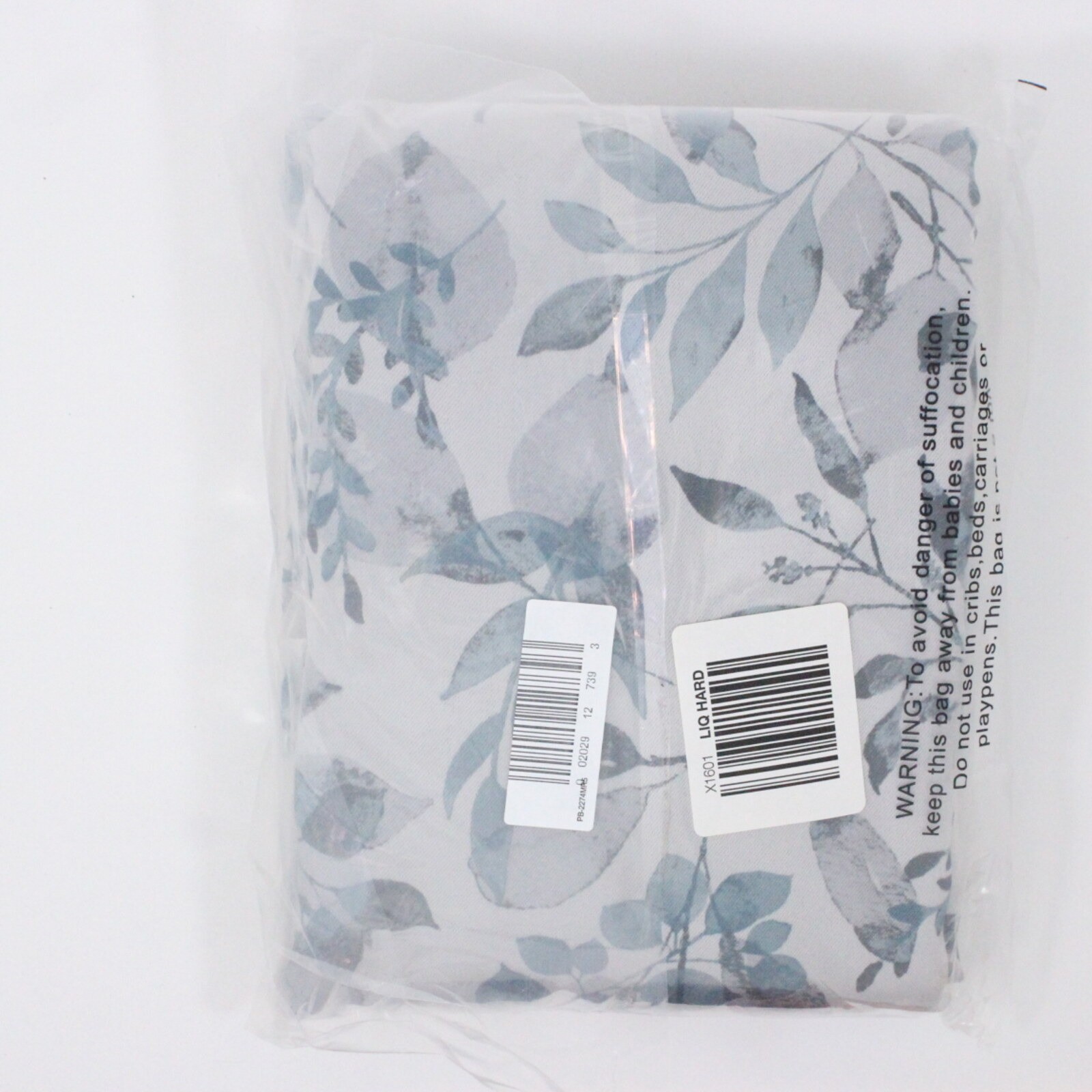 Sun Zero Milford Blackout Curtain Panel 40×108 Light Blue Leaf Grommet Top